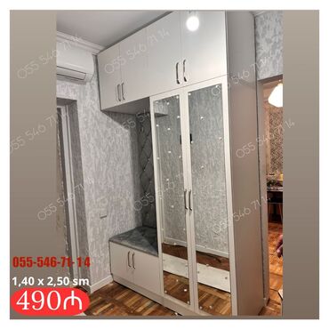Uşaq və gənc otağı üçün dəstlər: Yeni, Düz dolab, Qarderob, paltar dolabı