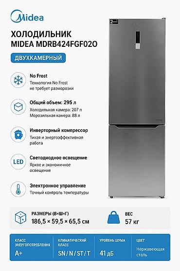 mini refrigerator: Холодильник Midea, Новый, Двухкамерный — 1