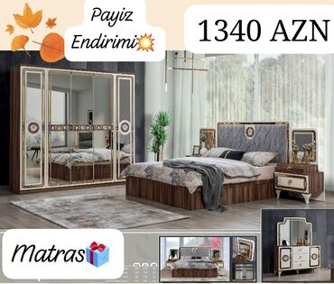 дачная мебель баку: *Yataq desti 1340* Orginal fabrik istehsali Matras 🎁 *Baki ve