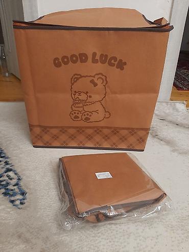 Qapaqlı saxlama qutusu – “GOOD LUCK” ayı naxışlı XXXL ölçü - Rəng lalafo.az -da Qapaqlı saxlama qutusu – “GOOD LUCK” ayı naxışlı XXXL ölçü - Rəng