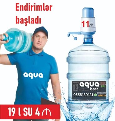 Yarımfabrikatlar: Aqua best suyu satılır! 19 litri - 4 manata Ucuzdu sularda var amma