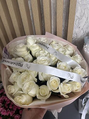 Товары для праздников: Букет из белых роз сегодняшние, свежие — 2