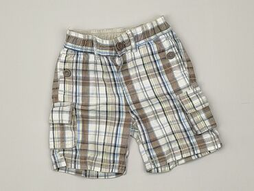 spodnie garniturowe w kratę: Szorty, Topolino, 9-12 m, stan - Dobry