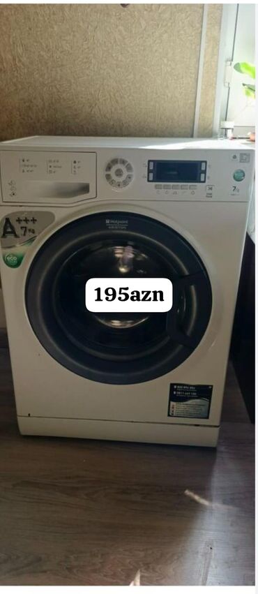 Paltaryuyan maşınlar: Paltaryuyan maşın Hotpoint Ariston, 7 kq, Avtomat, Qurutmasız, Kredit yoxdur
