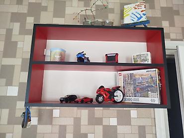 Divar asma rəf - Material: laminat/LDSP tipli taxta lövhə - Rəng