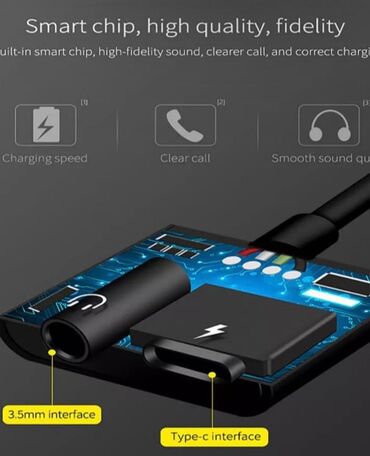 Зарядные устройства: Аудио адаптер-переходник Type-C - Jack 3,5 мм Type-C Адаптер at lalafo.kg — 5 Зарядные устройства: Аудио адаптер-переходник Type-C - Jack 3,5 мм Type-C Адаптер — 5