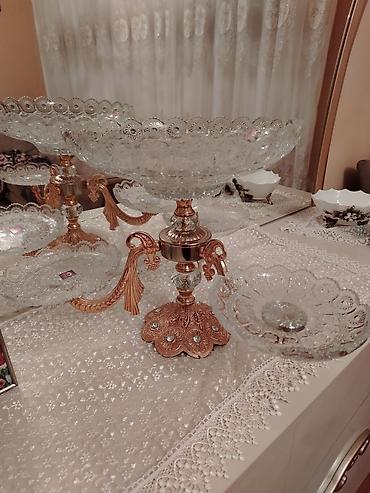 Кухонные принадлежности: Klassik üslubda bəzəkli meyvə‑şirniyyat dəsti - Material: kəsim — 3