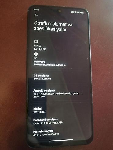 nar şiresi ceken: Redmi Note 11S, 64 GB, rəng - Qara — 2