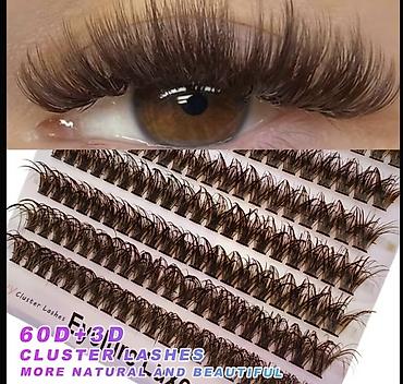 эксперимент: Накладные пучковые ресницы Цветные и Коричневые DIY Eyelure Luxe 🌈 🤎 — 3