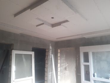 Tavan işləri: Gipsokarton asma tavan və işıqlandırma xidməti - İki səviyyəli — 21