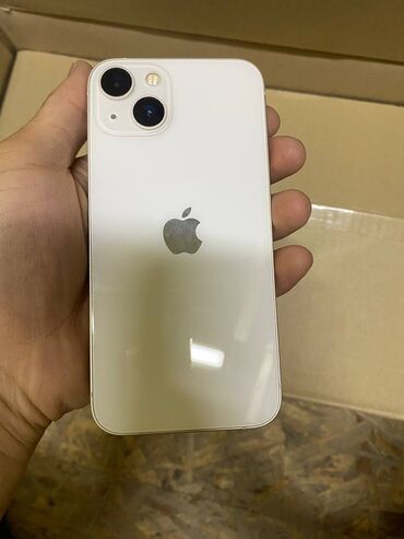 телефоны в бишкеке цум цены редми: IPhone 13, Колдонулган, 128 ГБ, Старлайт, Заряддоочу түзүлүш, Кабель, Куту, 82 %