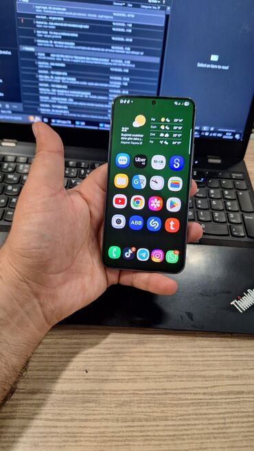 Samsung: Samsung Galaxy S22, 128 GB, rəng - Yaşıl, Sensor, Barmaq izi, Simsiz şarj
