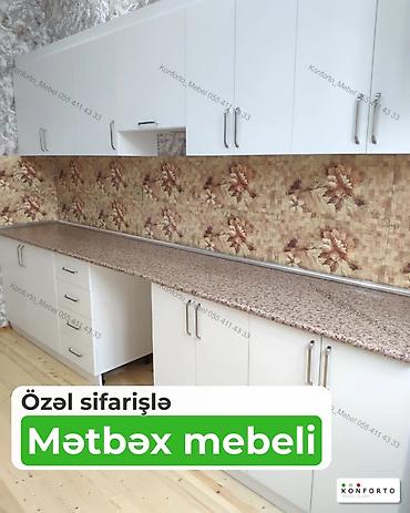 ручки на кухонную мебель: Xüsusi sifarişlə hazırlanmış mətbəx mebeli. Sadə və zövqlü ağ dizayna — 1