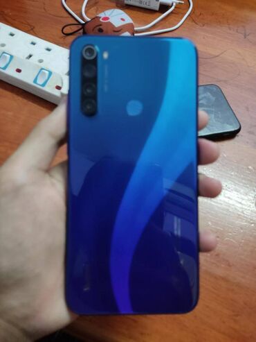 xiaomi redmi note 8 2021: Xiaomi Redmi Note 8, 64 GB, rəng - Göy, 
 Barmaq izi, İki sim kartlı