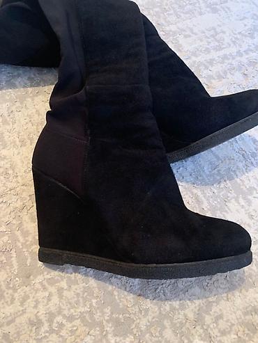 Сапоги: Сапоги, 37.5, Stuart Weitzman, Новый, цвет - Черный, Самовывоз, Платная доставка — 5