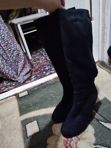 турецкие зимние сапоги: Сапоги, 40, цвет - Черный