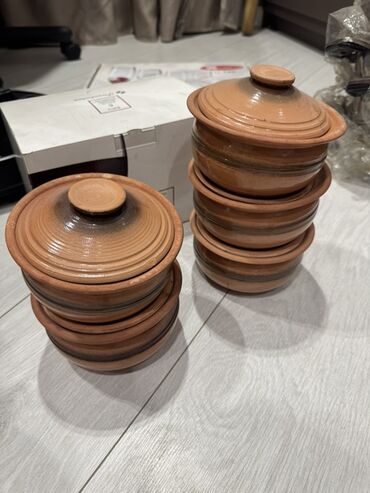гирлянды цена бишкек: Набор глиняных порционных горшочков с крышками. (Самовывоз, торга