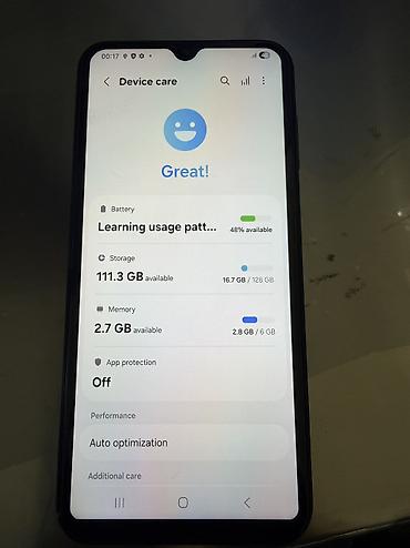 Samsung Galaxy A15, 128 GB, rəng - Qara, Sensor, İki sim kartlı, Face ID