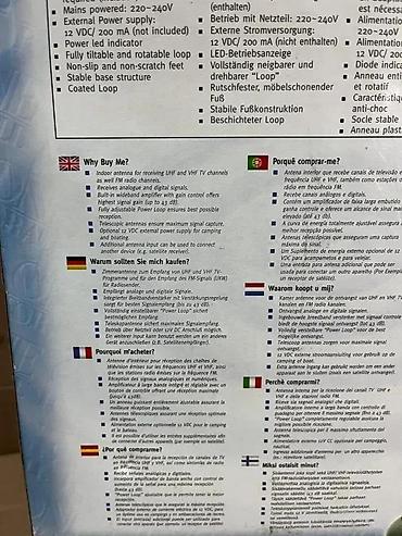 Aksesoari za TV i video: ONE FOR ALL pojačana sobna antena - Model: ONE FOR ALL Indoor Antenna — 11