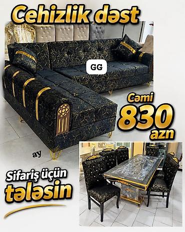 Cehizlik dəst – zərif qızılı detallarla lüks dizayn Dəst tərkibi: -