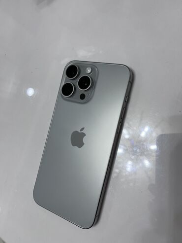 айфон 15 про макс цена бишкек бу: IPhone 15 Pro Max, Б/у, 256 ГБ, Natural Titanium, Защитное стекло, Чехол, 86 %