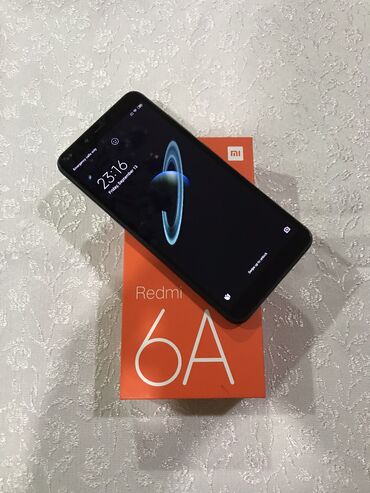 telefonların qiyməti: Xiaomi Redmi 6A, 16 GB, rəng - Qara, 
 Sensor, İki sim kartlı, Sənədlərlə