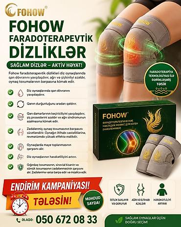 Ортезы: FOHOW faradoterapevtik dəst – dizliklər və boyun üçün kəmər/korset — 5