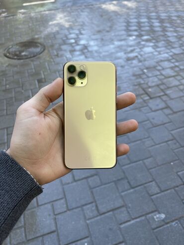 iphone 11 pro 2 ci əl: IPhone 11 Pro, 64 GB, Matte Gold, Barmaq izi, Simsiz şarj, Face ID