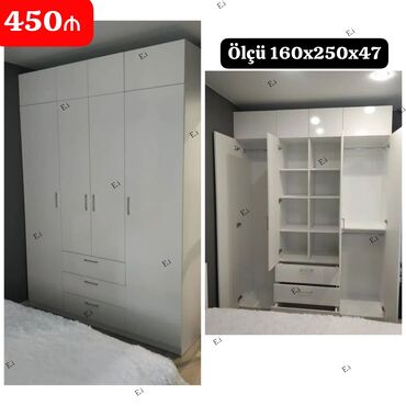 Çarpayılar: Yeni, Açılan, 4 qapılı Düz dolab