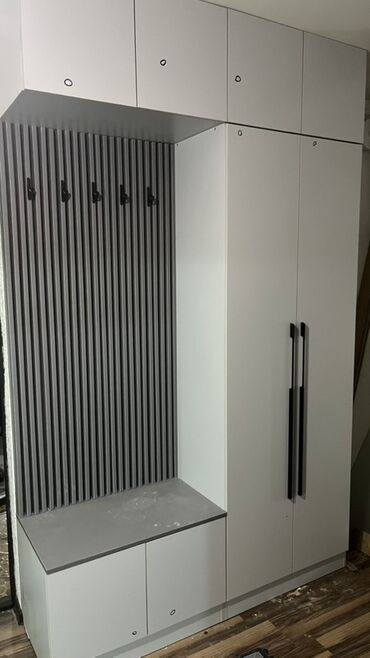 Шкафы для одежды: Шкаф для одежды, Новый, Прямой, МДФ — 6