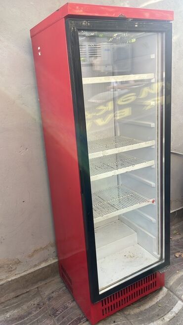 Gözəllik və estetika avadanlığı: Vitrin soyuducu – şüşə qapılı, tək bölməli model - Rəng: qırmızı