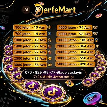 jeton satişi: TikTok üçün orijinal və sürətli jeton paketi satışı Mövcud paketlər — 1