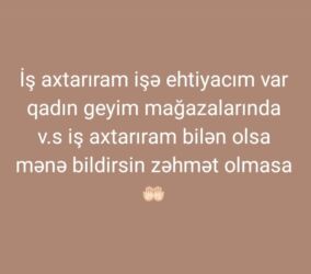 Avtobiznes, servis xidmətləri: 31 yaşım var daha öncə marketlərdə satıcı olaraq işləmişəm