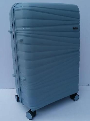 Putni koferi i torbe: Tvrdi kofer na točkiće – svetloplava boja - Materijal: čvrsta — 9