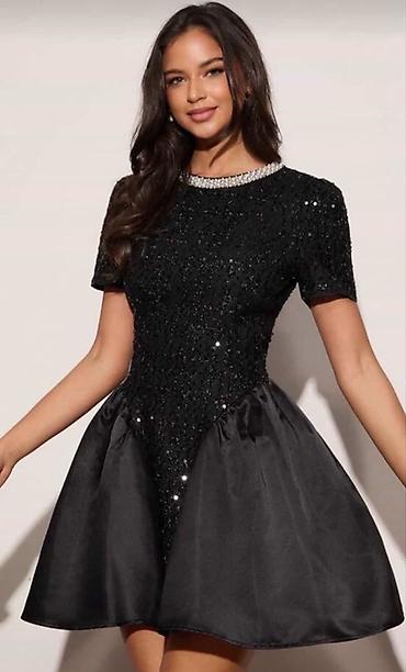 kolca: Qara qısa ziyafət geyimi - Rəng: klassik qara - Model: mini — 1