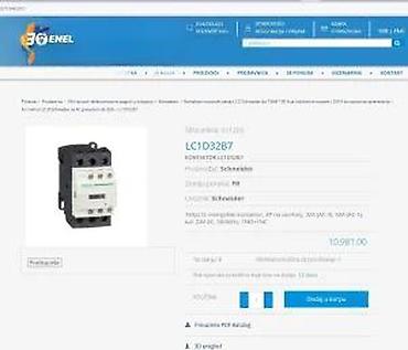 Ostali elektro materijali: Schneider Electric TeSys D kontaktor – model LC1D32B7 - Serija: TeSys — 9