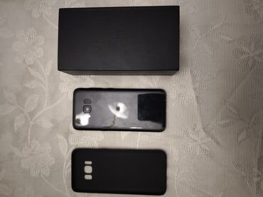 samsung s8 ekran: Samsung Galaxy S8, 64 GB, rəng - Qara, Sensor, Barmaq izi, Simsiz şarj