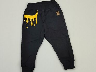 spodnie spadochronowe czarne: Spodnie dresowe, 1.5-2 lat, 92, stan - Bardzo dobry