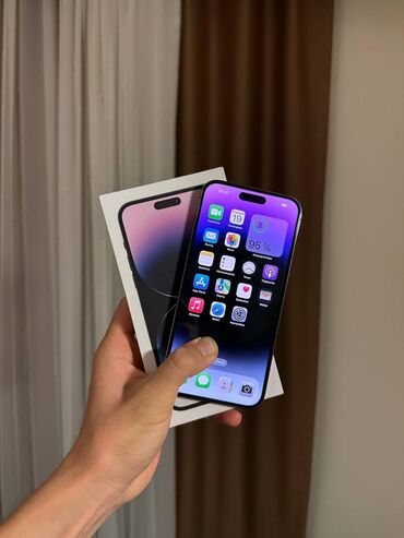 iphone 8 токмок: IPhone 14 Pro Max, Колдонулган, 256 ГБ, Заряддоочу түзүлүш, Куту, Каптама, 89 %