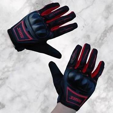 Oprema za bicikliste: Motorističke zaštitne rukavice – crno/crvene - Ojačani štitnici za — 12