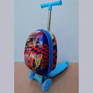 Trotineti, skejtbordovi i hoverbordovi: Dečiji trotinet sa koferom – Dizni Cars motiv - 2-u-1 dizajn — 5
