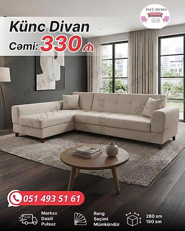 tek dolablar: Künc divan, Yeni, Açılan, Bazalı, Parça, Şəhərdaxili pulsuz çatdırılma — 1