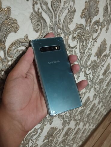 смарт часа: Samsung Galaxy S10, Б/у, 128 ГБ, цвет - Голубой, 2 SIM