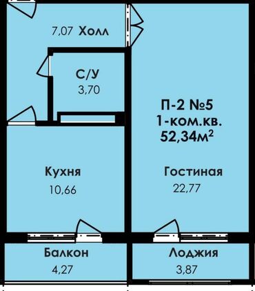 Продажа квартир: 1 комната, 52 м², 108 серия, 3 этаж, ПСО (под самоотделку)