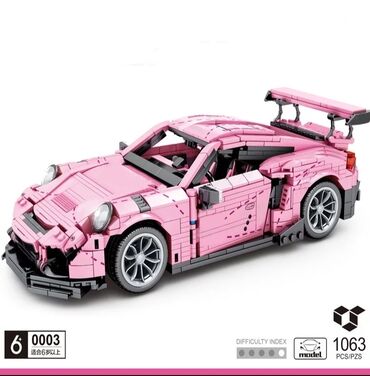 lego bionicle konstruktorları: Lego Konstruktor "Oyuncaq Maşın"🚗 Model: Porsche 911 GT3 Pink💕 🔹Ölkə