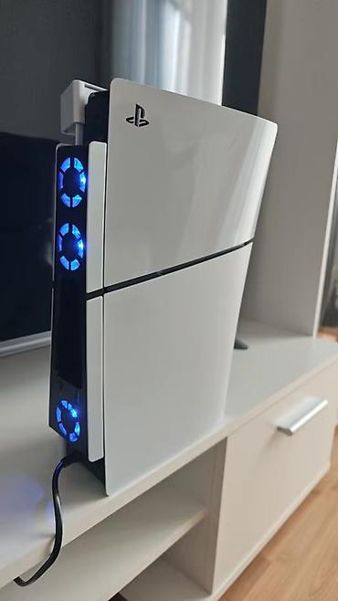 ucuz soyuducu: PS5 Slim üçün yan soyuducu modul – LED işıqlı, 3 ədəd mini turbofan — 1
