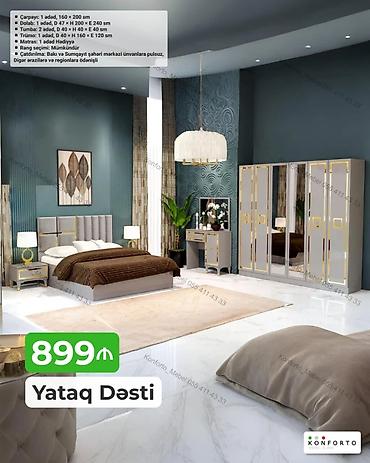 matras sumqayit: Yataq Dəsti – 899 ₼ Komplektə daxildir: - Çarpayı: 1 ədəd, 160 × 200 — 1