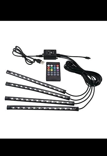 niva qapi uzlukleri: Avtomobil salonu üçün USB girişli RGB LED ambient işıq dəsti. Dəst 4 — 3