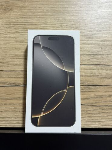 мобильные телефон: IPhone 16 Pro Max, Жаңы, 256 ГБ, Natural Titanium, Куту, 100 %