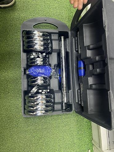 Гантели: Набор разборных гантелей в чемодане — Chrome Dumbbell Set, 10 кг до 58 — 4